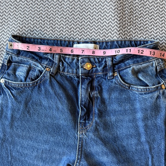 Zara wide leg denim medium wash size 4 white tag - Picture 3 of 8